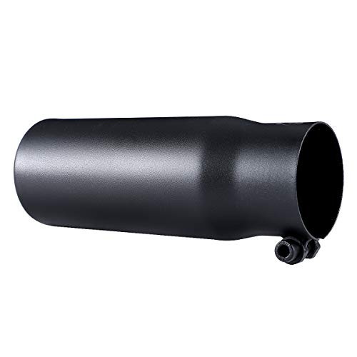 Exhaust tip - 2.5 Inch Inlet Bolt on Design- Stainless Steel Car Muffler Black gallery