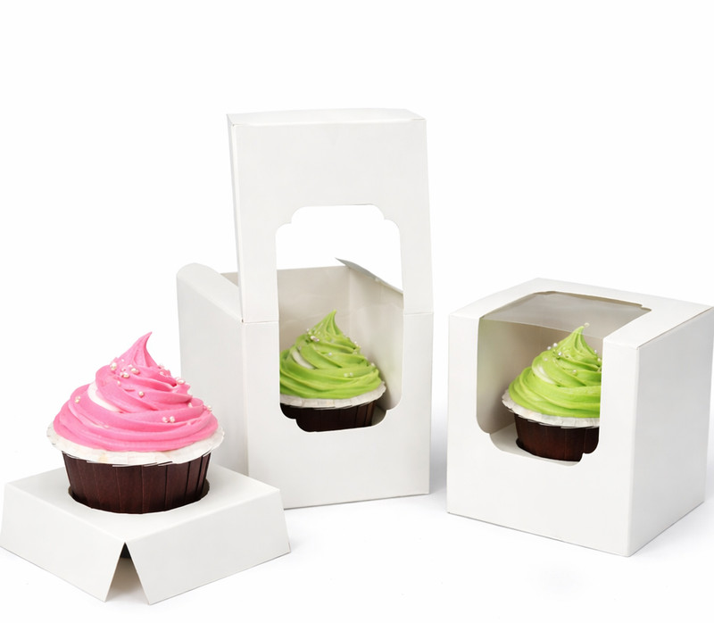 30 Pack Individual Cupcake Boxes with Window – New