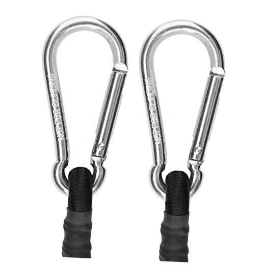 4 Inch Black Bungee Cords with Carabiner HooksPcs 24 inch 2