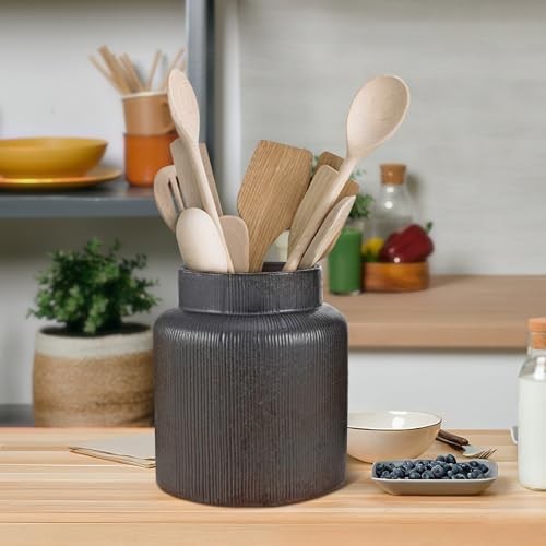 Rustic Vases for Decor,6.7 inch Farmhouse Ceramic Vase for Flowers,Vintage gallery