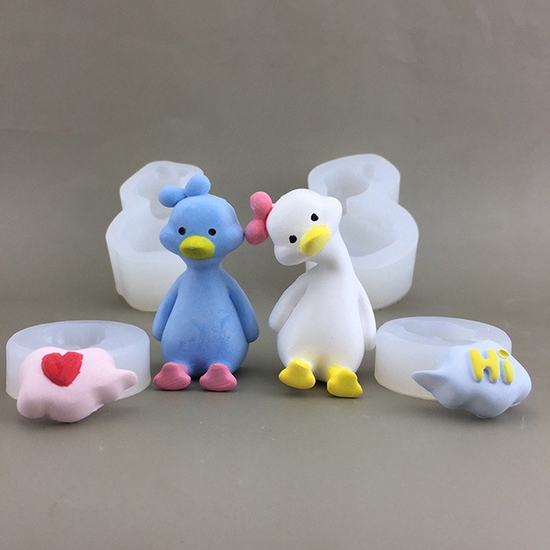 3D Cute Cartoon Duck Silicone Mold DIY Scented Candle Plaster Soap Resin Moul A3 gallery