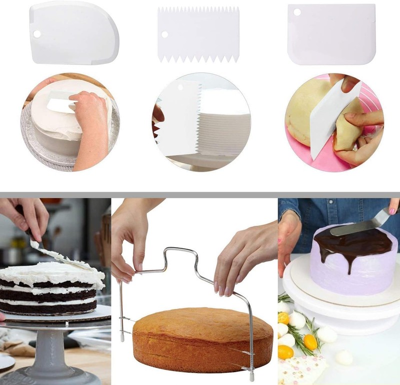 Cake Decorating Tools Supplies Kit 82Pcs Baking Accessories W/ Turntable Stand gallery