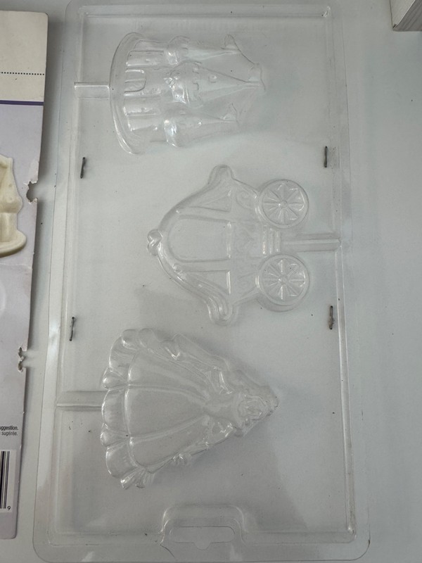 Wilton Candy Lollipop Mold Fairy Tale 3 Designs Castle Princess Carriage Disney gallery