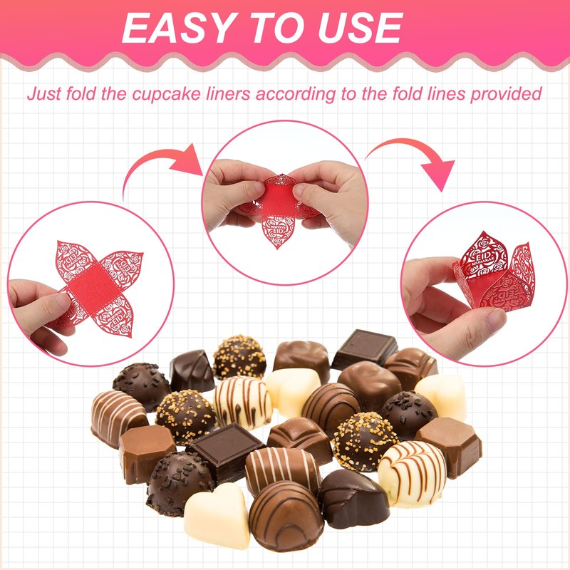 25 PCS Truffle Wrapper 4.3 Inch Square Cupcake Liner Baking Paper Beige gallery