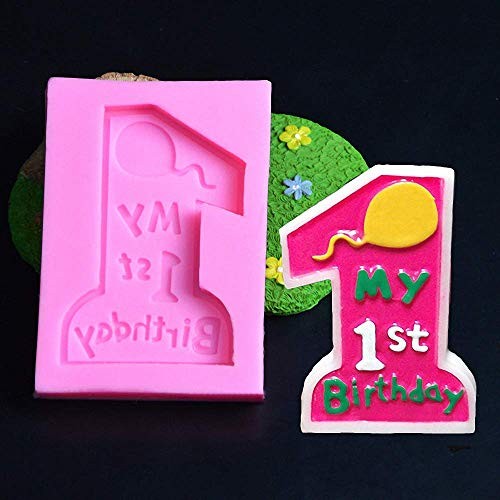 Number 1 Silicone Fondant Mold, 1st Birthday Chocolate Candy Sugar Craft Mold gallery