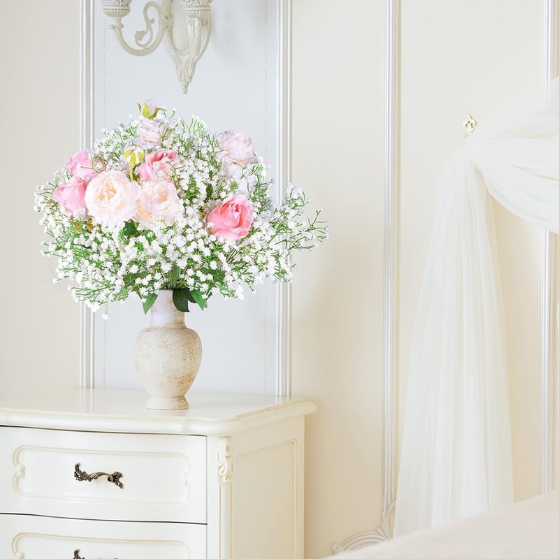 30 artificial baby's breath flowers, suitable for party decorations. gallery