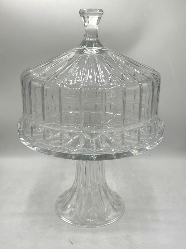 GODINGER SHANNON OLYMPIA COLLECTION FOOTED ROUND CAKE STAND WITH DOME WITH BOX