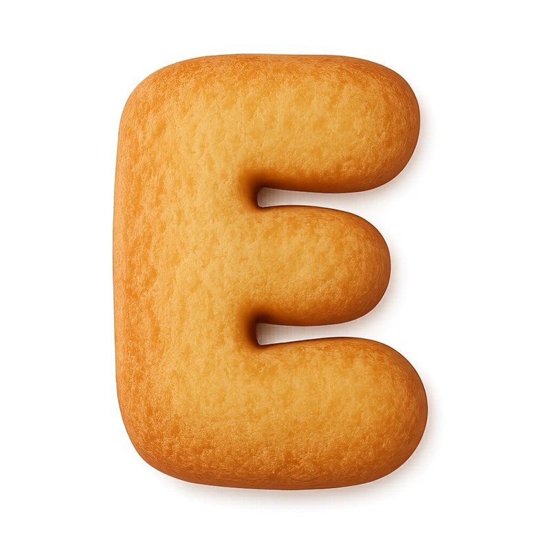 Bubble Style Letter 4″ Curvy E Cookie Cutter & Stamp, Fondant & Clay – 2.9×4″