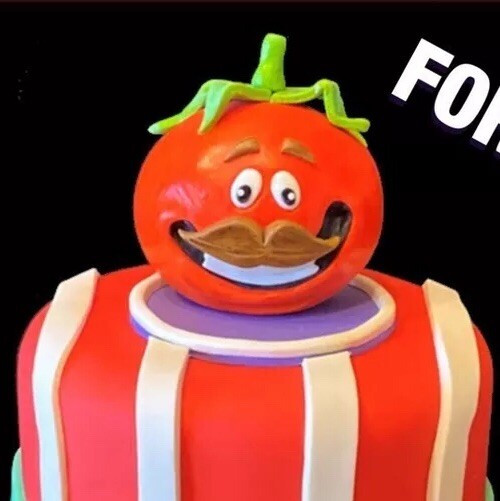 Handmade Cake Topper Decoration Tomato Head from Fortnite Tomato Skin