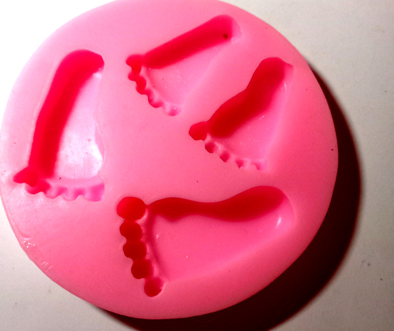 Four NEW Pink Silicone Baby Shower Chocolate/ Fondant Molds gallery