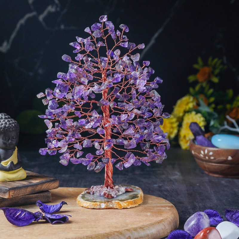Crocon Amethyst Crystal Wire Tree Agate - Crystal Gifts gallery