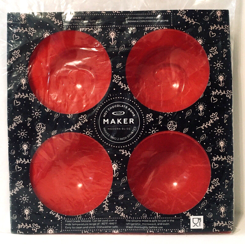 BENNKAI Hot Chocolate Bomb Maker – Red Silicone