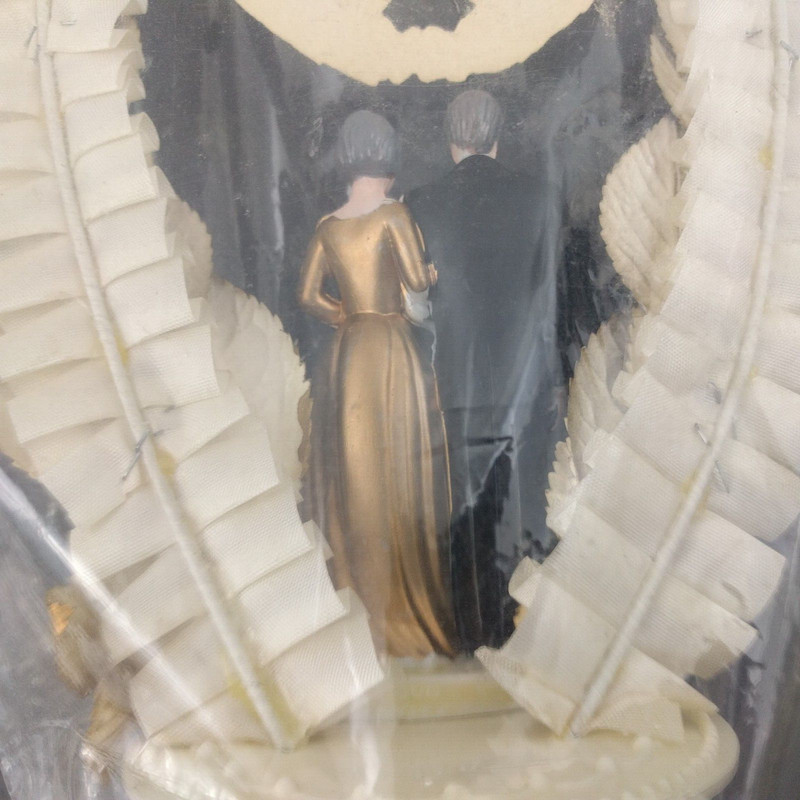 Vintage 50th Wedding Anniversary Cake Topper Canepa Novelty Holtsville 1940s/50s gallery