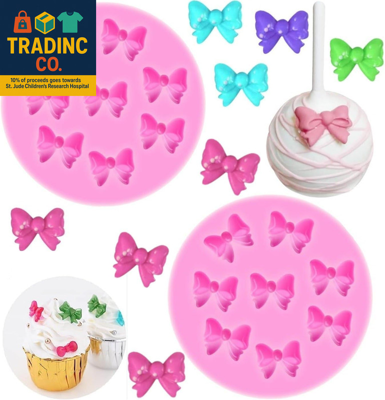 Mini Bows Silicone Fondant Molds Sugar Candy Cake Pop Bow Craft Molds DIY Cake D gallery