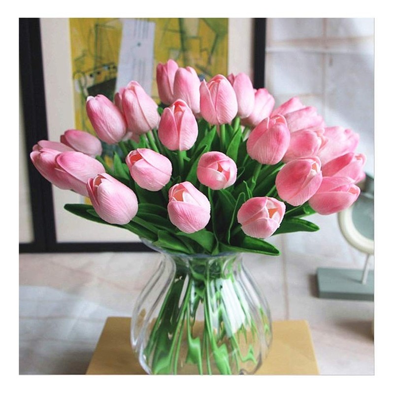 SHINE-CO LIGHTING 13.4 inches tall with a 1.2 inch diameter bud, Pink