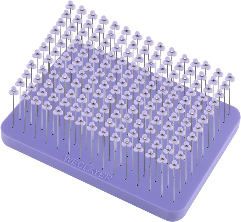Polymer Clay Mat with 165 Holes,8″ x 6″ Heat-resistant Silicone Baking