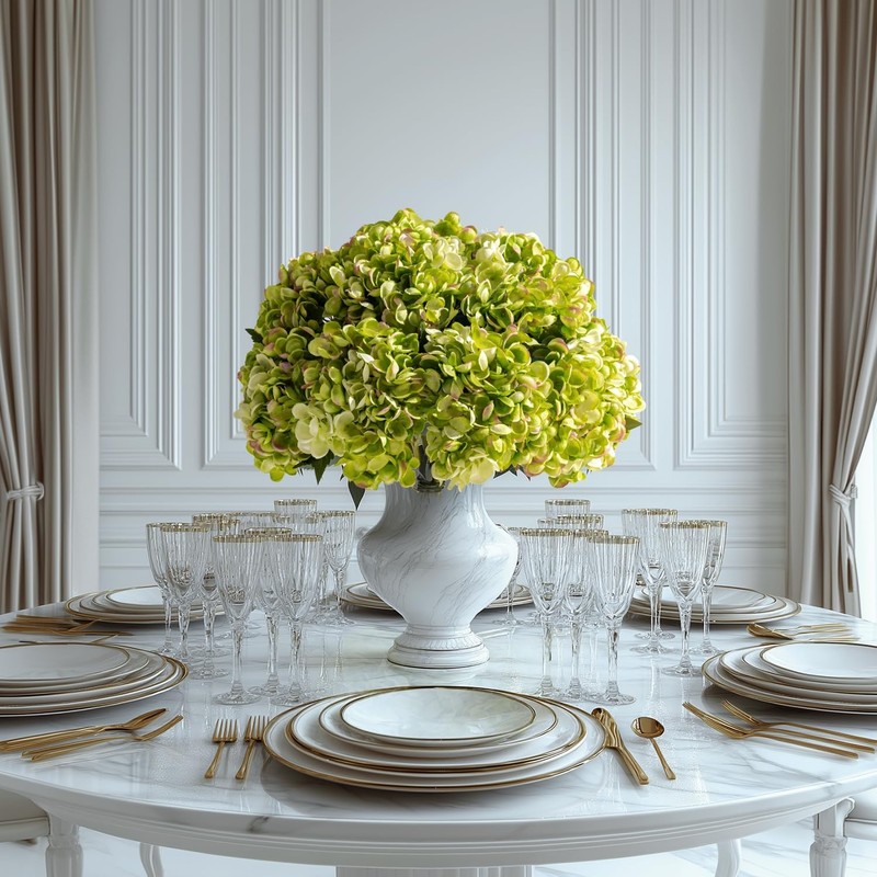 Bailikang 10Pcs Faux Hydrangea Flower Hydrangea Artificial Flowers Hydrangea gallery