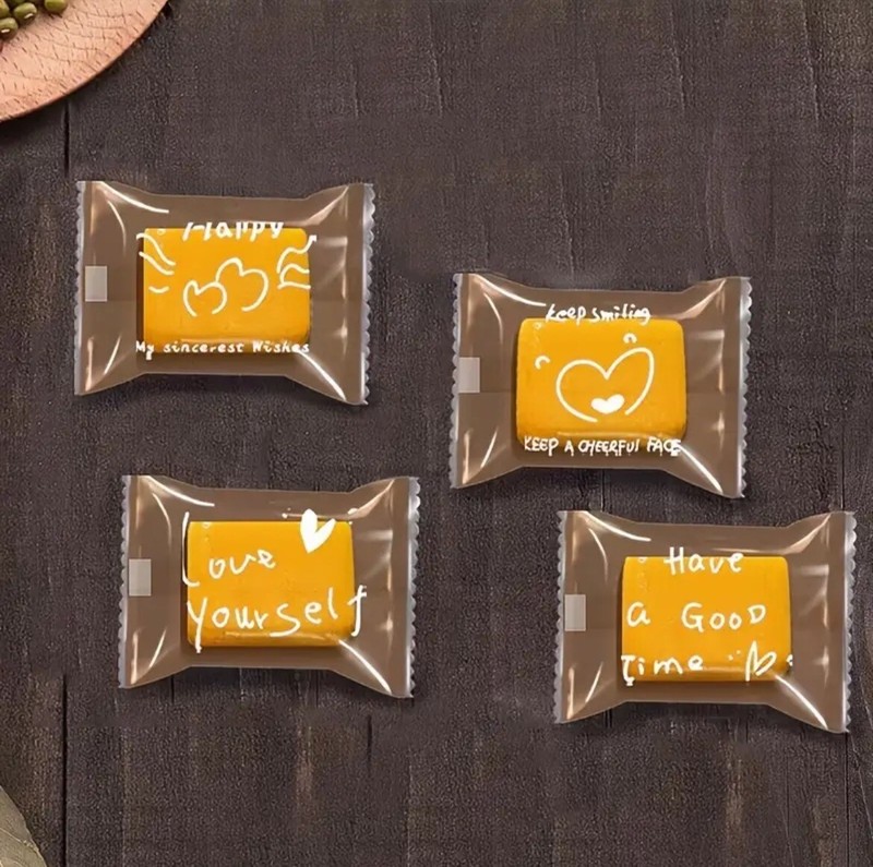 20 Bags Decoration Decorative Brown Baking Food Bag Self Adhesive Coffee Color gallery