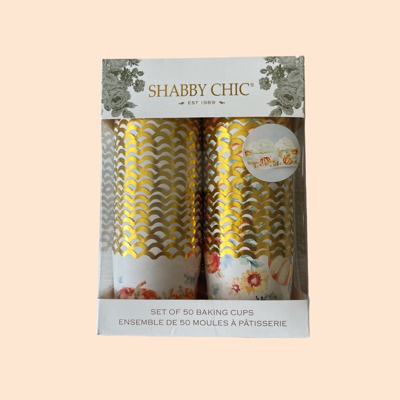 Shabby Chic Set of 50 Baking Cups new Wedding Bridal Showers Holiday Party Fall