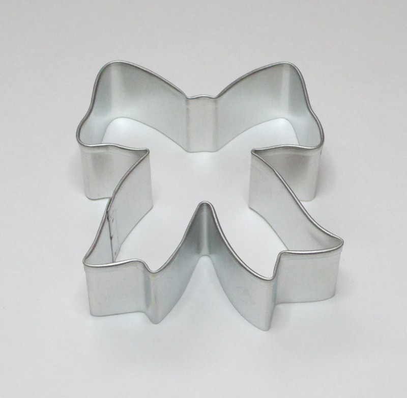 3.5" Ribbon Gift Hair Bow Cookie Cutter Tin Steel Fondant Xmas Holiday Party gallery