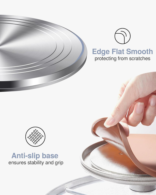 Cake Turntable, 12'' Aluminium Alloy Cake Stand, Cake Decorating Kit with 3 Icin gallery