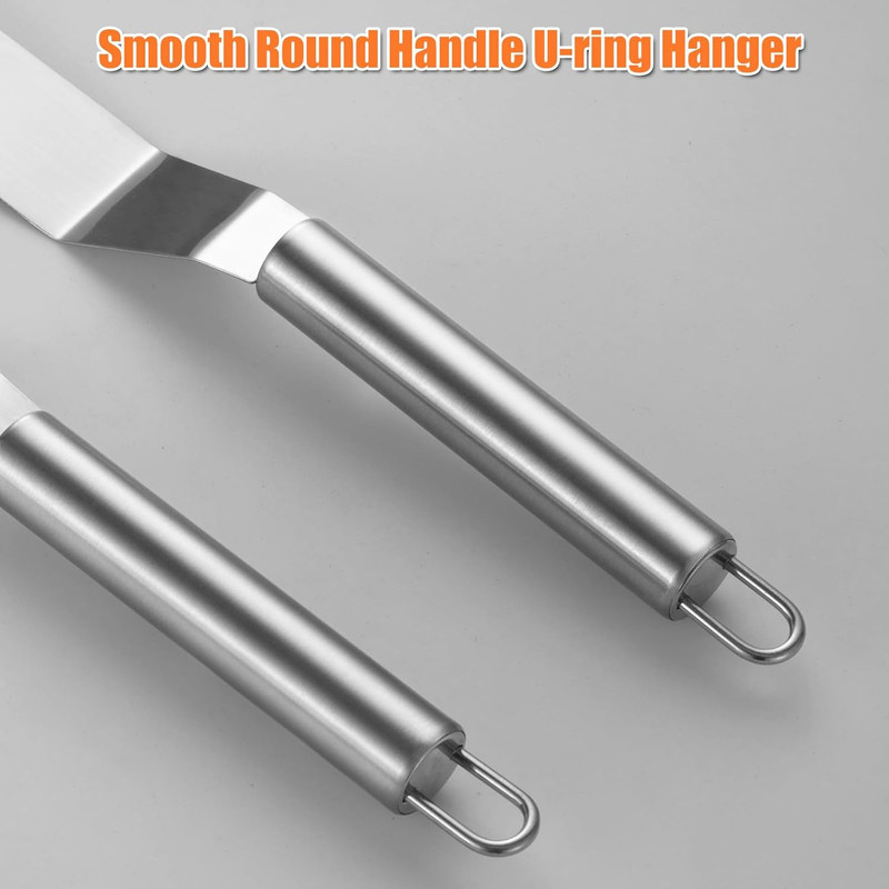 2 PCS Offset Spatula，Premium Stainless Steel Cake Decorating Tools - One Set In gallery