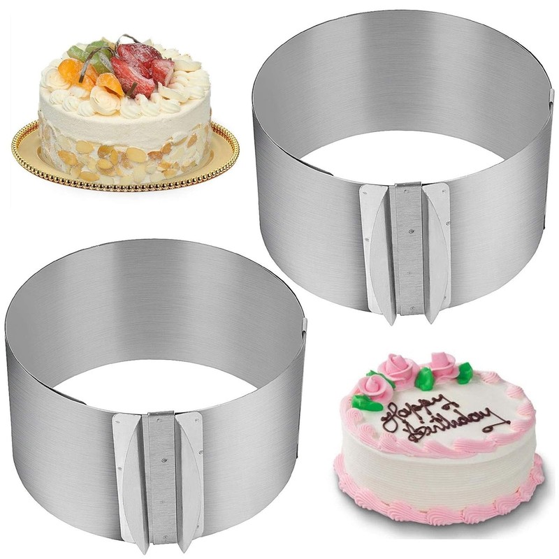 6 to 12 Inch Adjustable Stainless Steel Round Cake Mold Ring Set Cake Mold Rings