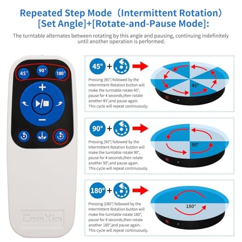 Remote Motorized Electric Turntable Rotating Display 7.9inch/Black/100Lbs Load gallery