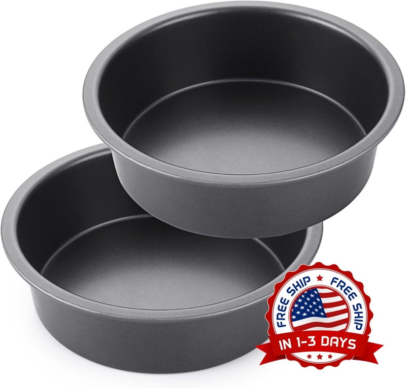 Juego De Moldes Para Pasteles Reposteria Antiadherente Redondos 8 Pulgadas NUEVO