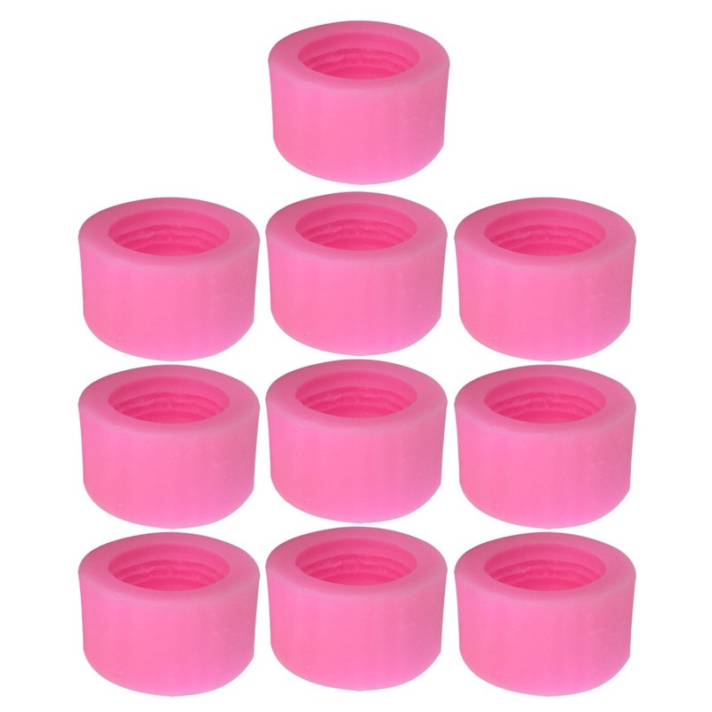 10Pcs Flexible Pink Silicone Macaron Moulds for Baking Chocolate Decorating gallery