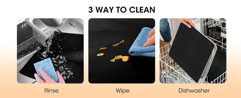 Air Fryer Liners, 4 Packs Teflon Oven Liners for Bottom of Oven Compatible with gallery