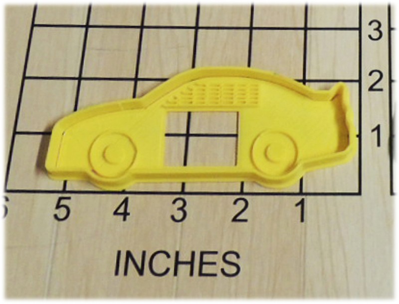 Race Car Shaped Cookie Cutter and Stamp fits with NASCAR theme #1190