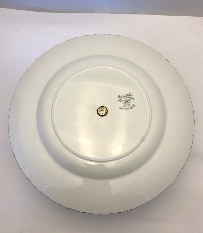 Burleighware England Ironstone 2 Tier Cake Stand Round Blue/ White gallery