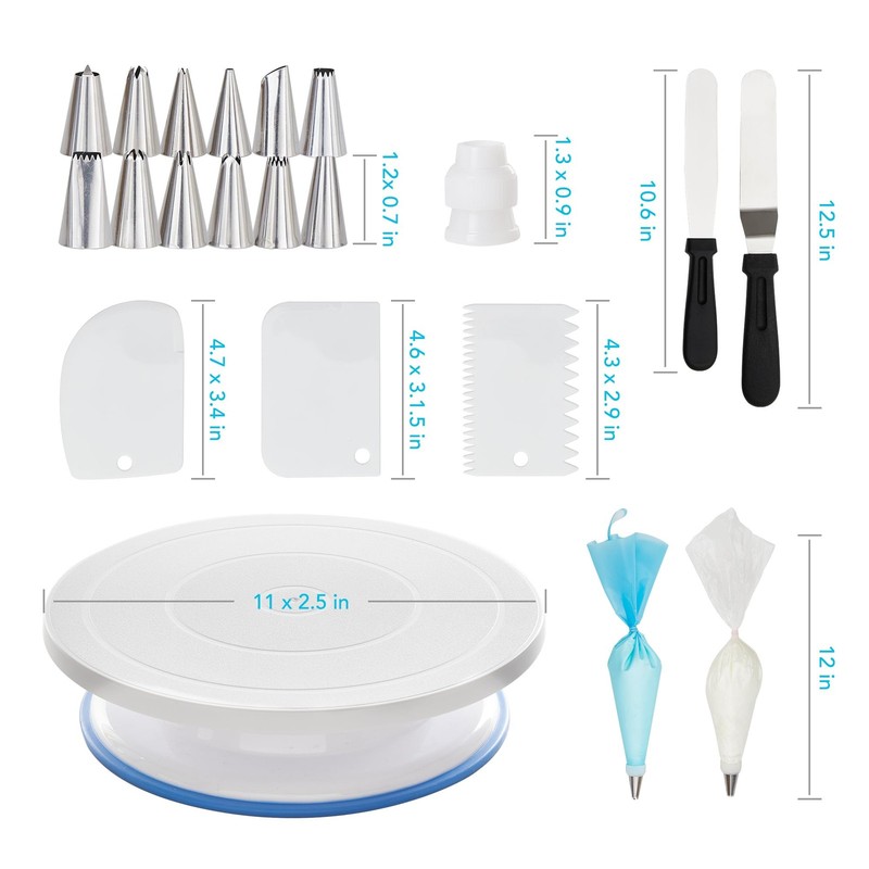 Cake Decorating Tools Supplies Kit - 82Pcs Baking Accessories with Turntable ... gallery