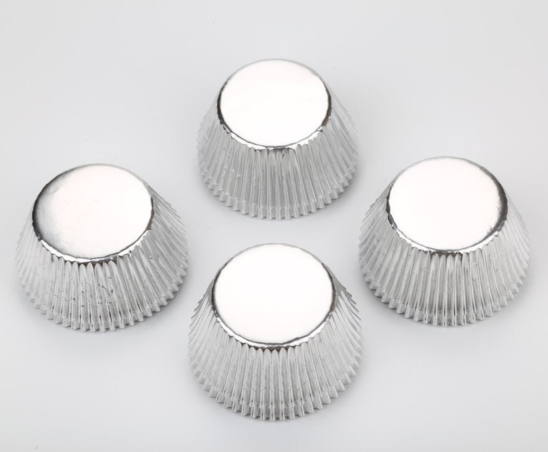 Gifbera Standard Silver Foil Cupcake Liners Metallic Paper Muffin Baking Cups... gallery