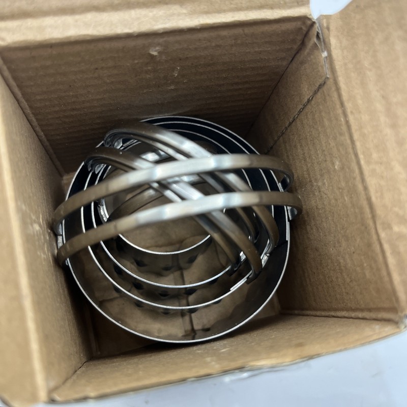 Biscuit Cookie Cutters RSVP Endurance Set of 4 Round Stainless Steel Rippled FSh gallery