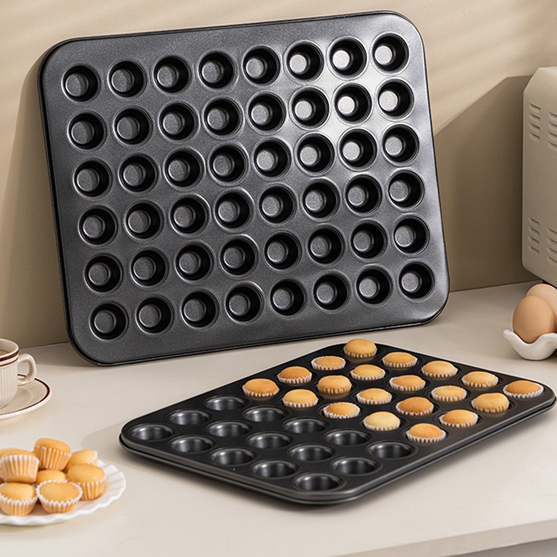 48 Holes Mini Round Muffin Cake Pan Cupcake Mold Non Stick Baking Dishes gallery
