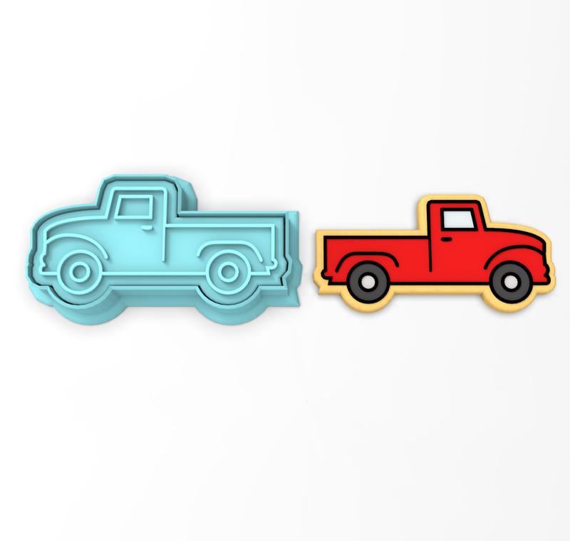 Vintage Truck Cookie Cutter & Stamp | Car Rustic Auto Motor Pickup Gas Junker #1