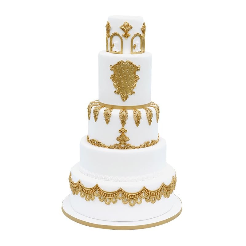 5 Tiers Round Foam Cake Dummies Set 4/6/8/10/12 Inch White Fake Decor 15 Inch gallery