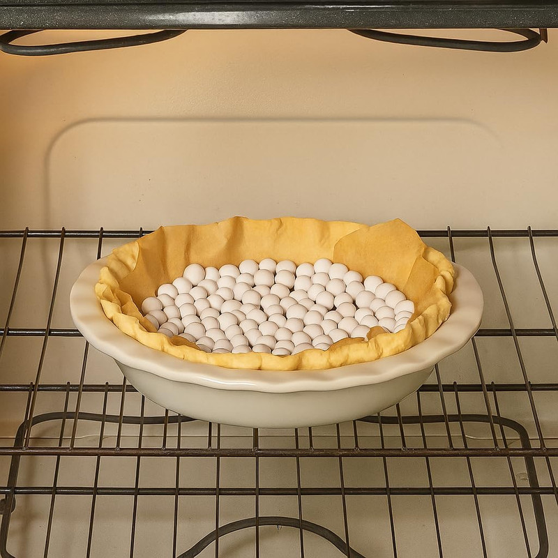 Pie Weights | Natural Ceramic Stoneware Beads for Blind Baking | Heat-Safe, -Saf gallery