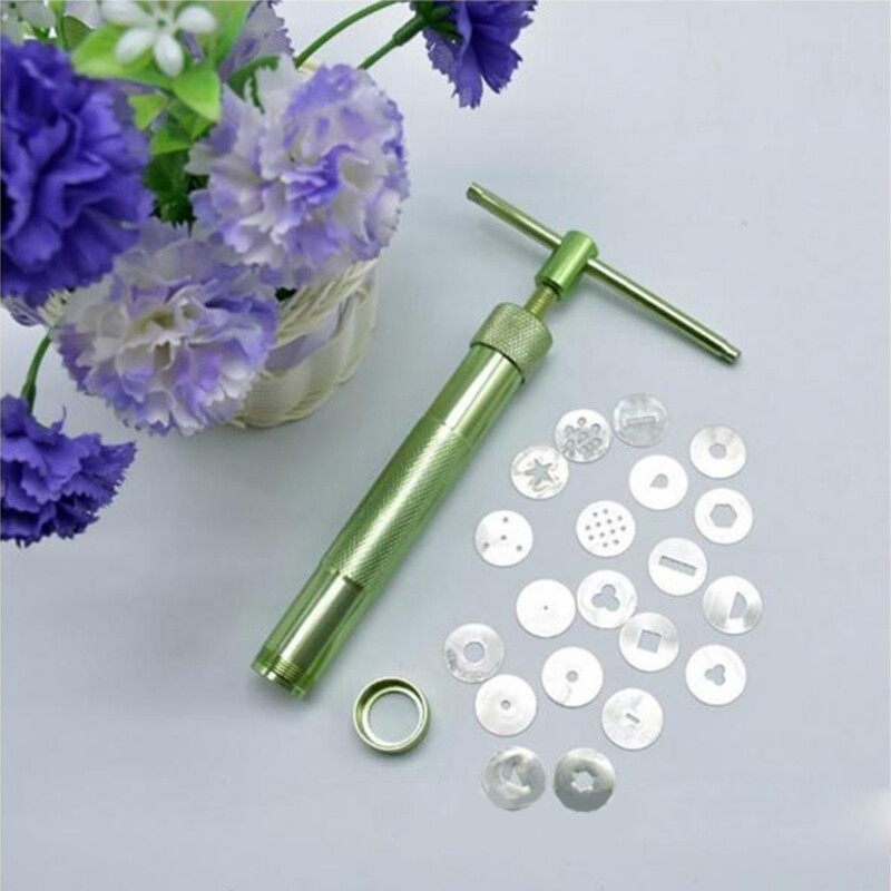 Clay Extruder with 20 Tips Fondant Press Sugar Pastes Extruder for Clay Cake gallery