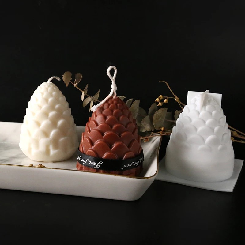 3D Pine Cones Silicone Mold for DIY Candle Making Molds Silicone Wax Mold