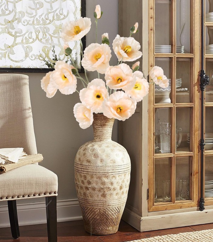 Fqueelvys Poppy Silk Flowers6Pcs Fake Poppy Flowers 41.3In Long Stem Poppies gallery