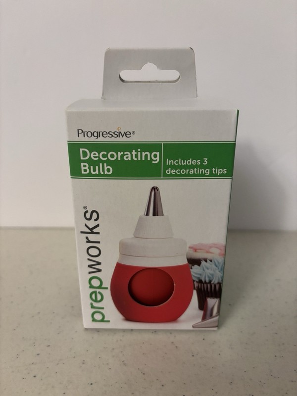 Progressive Prepworks Cake Decorating Red Silicone Piping Bulb With 3 Tips gallery