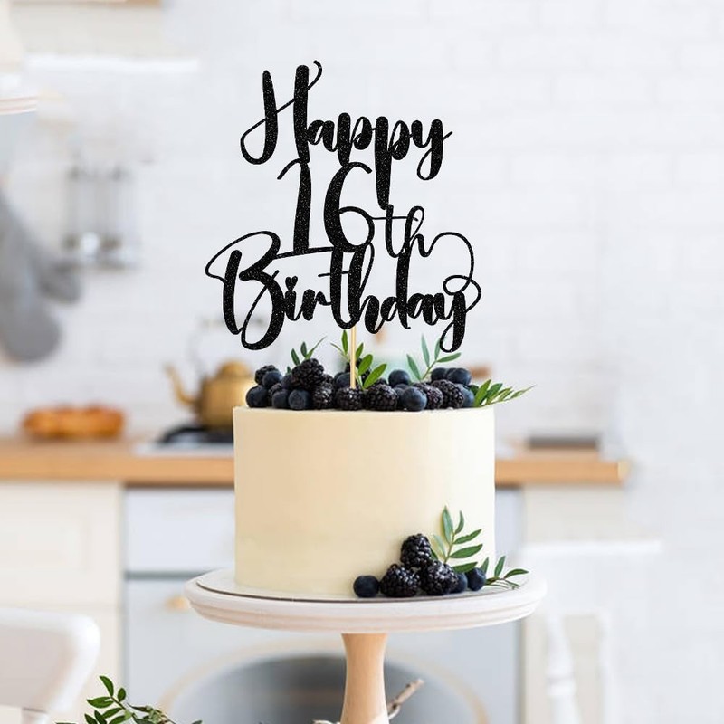 Happy Birthday 16th Cake Topper，Boys/Girls 16th Birthday,16thAnniversary Party gallery