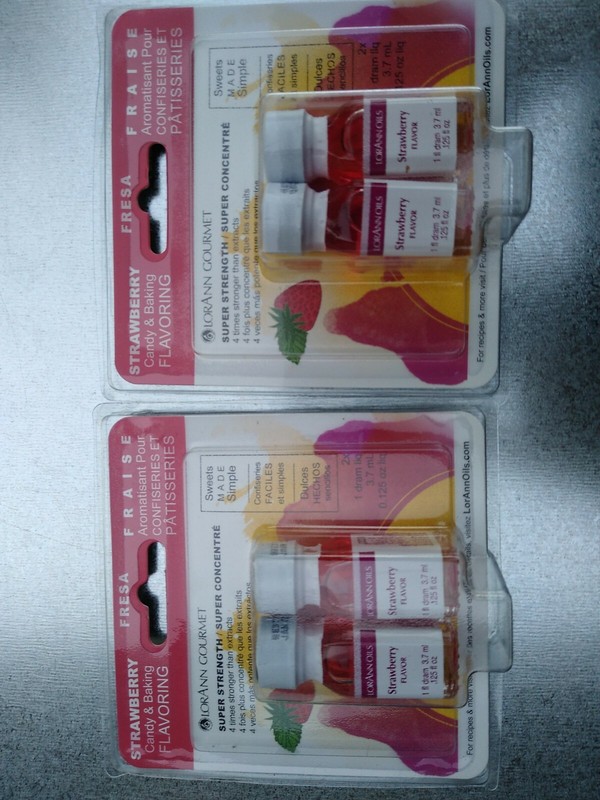 2 Pack LoAnn Strawberry Super Strength Flavor Two 1 Dram Bottle Each