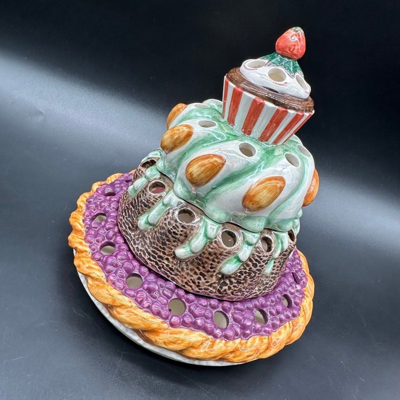 Vintage Cake Pop Stand Department 56 Holder Display 4 Tier Lusterware 90s Retire