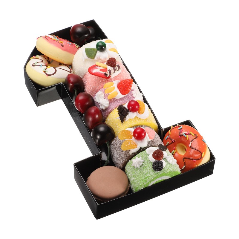 8.3″ Cardboard Number for Charcuterie, Cardboard Food Tray (Black Number 1)