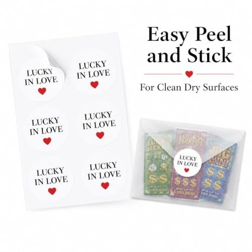 Lucky in Love Favor Stickers: 120 Wedding Envelope Seals - Matte Paper gallery
