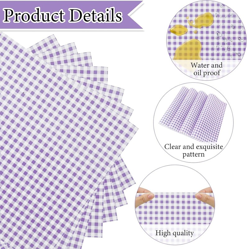 100 Pcs Waxed Paper Sheets 12 x 12 Inch Pastel Deli Paper Wraps Grease gallery